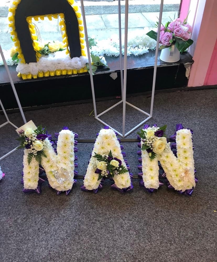 Floral nan tribute arrangement